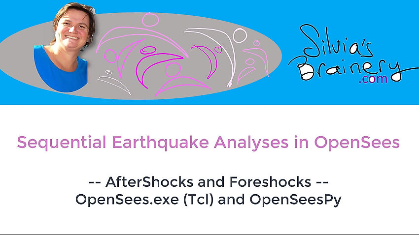 Sequential Earthquake Analyses -- AfterShocks and Foreshocks -- in OpenSees.exe (Tcl) and OpenSeesPy